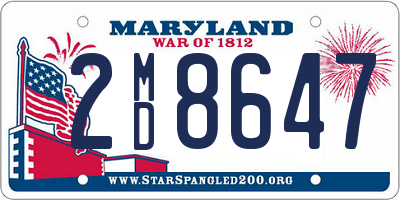 MD license plate 2MD8647