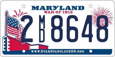 MD license plate 2MD8648