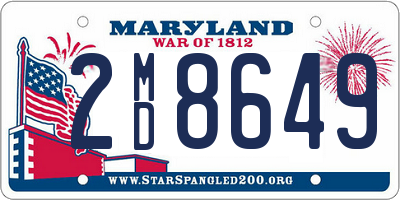 MD license plate 2MD8649