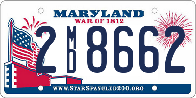 MD license plate 2MD8662