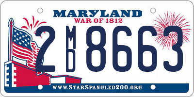 MD license plate 2MD8663