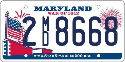 MD license plate 2MD8668