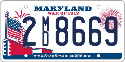 MD license plate 2MD8669