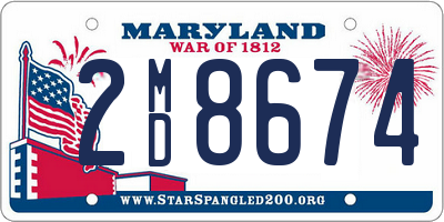 MD license plate 2MD8674