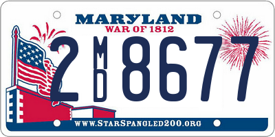 MD license plate 2MD8677