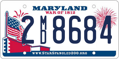 MD license plate 2MD8684