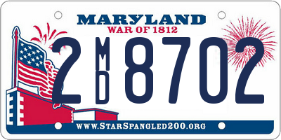 MD license plate 2MD8702