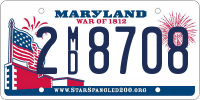 MD license plate 2MD8708