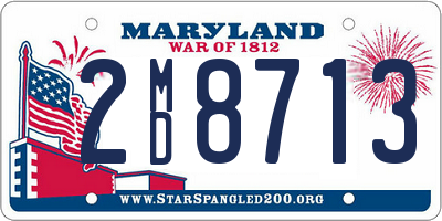 MD license plate 2MD8713