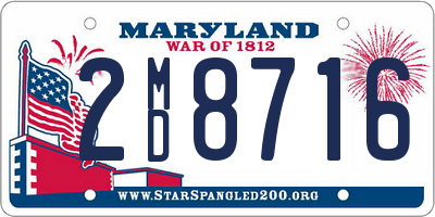 MD license plate 2MD8716