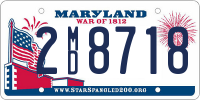 MD license plate 2MD8718