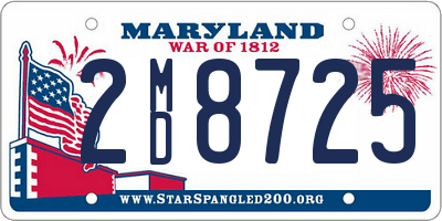 MD license plate 2MD8725