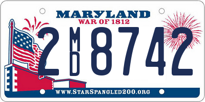 MD license plate 2MD8742