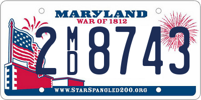 MD license plate 2MD8743