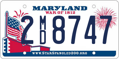 MD license plate 2MD8747