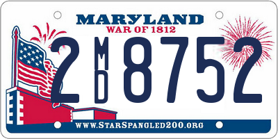 MD license plate 2MD8752