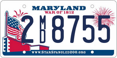 MD license plate 2MD8755