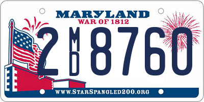 MD license plate 2MD8760