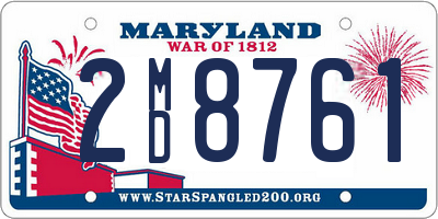 MD license plate 2MD8761