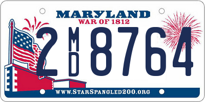 MD license plate 2MD8764