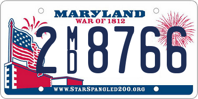 MD license plate 2MD8766