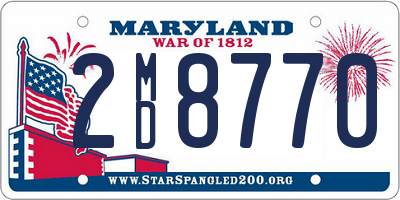 MD license plate 2MD8770