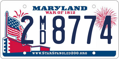 MD license plate 2MD8774