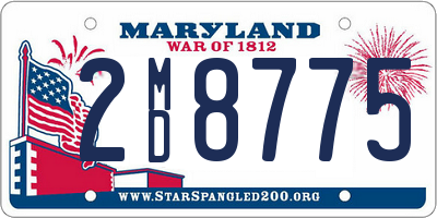 MD license plate 2MD8775