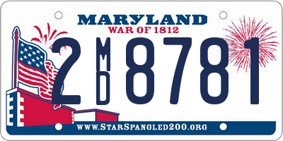 MD license plate 2MD8781