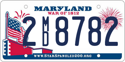 MD license plate 2MD8782