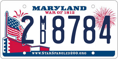 MD license plate 2MD8784