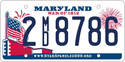 MD license plate 2MD8786