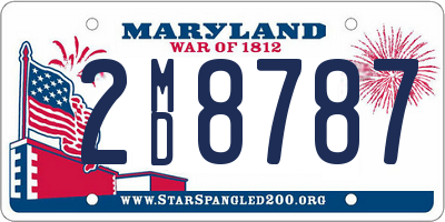 MD license plate 2MD8787