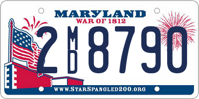 MD license plate 2MD8790