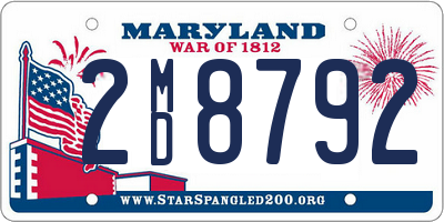 MD license plate 2MD8792