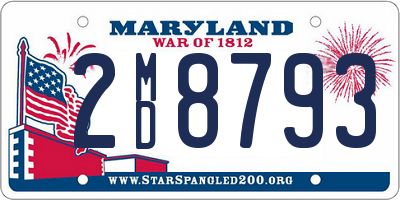 MD license plate 2MD8793