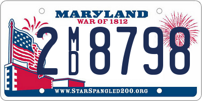 MD license plate 2MD8798