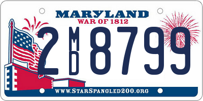 MD license plate 2MD8799