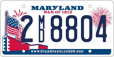 MD license plate 2MD8804