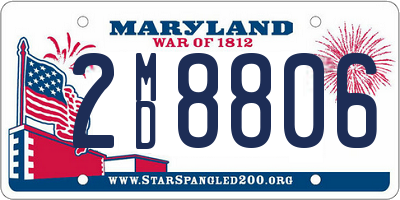 MD license plate 2MD8806