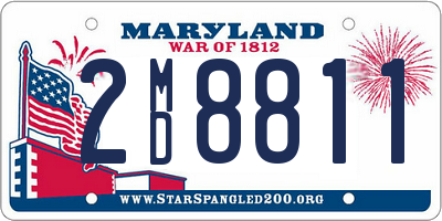 MD license plate 2MD8811