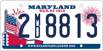 MD license plate 2MD8813