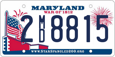 MD license plate 2MD8815