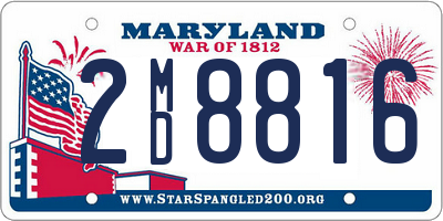 MD license plate 2MD8816