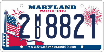 MD license plate 2MD8821