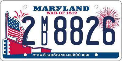 MD license plate 2MD8826