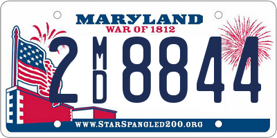 MD license plate 2MD8844