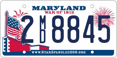 MD license plate 2MD8845