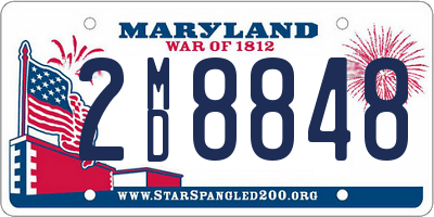 MD license plate 2MD8848