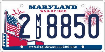 MD license plate 2MD8850